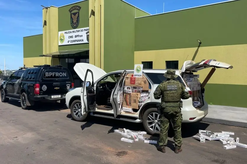 PR-323: BPFron apreende veículo carregado com cigarros contrabandeados em Cafezal do Sul.