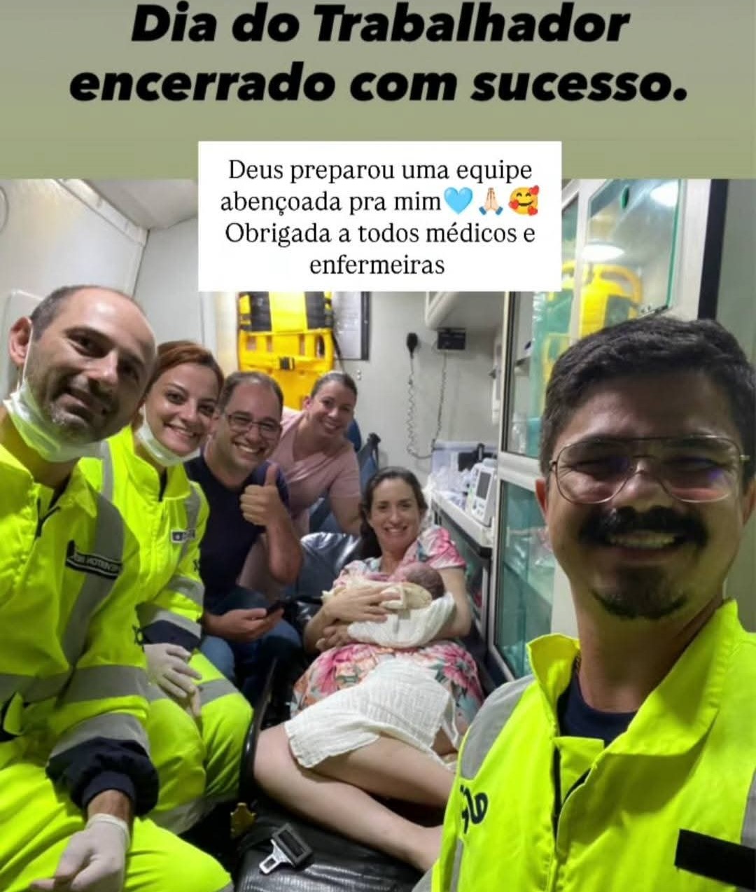 Tema: Primeiro parto dentro de ambulância na PR-323